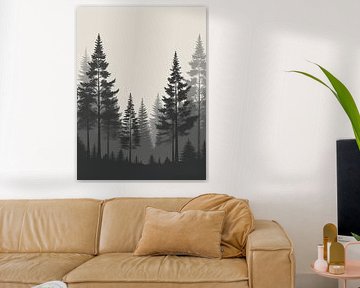 Foggy Forest Silhouette