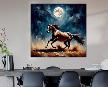Stallion in Moonlight