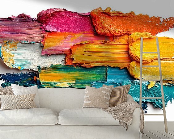 Voorbeeld van het werk in een kamer