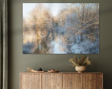 Winter landscape by the river by Dieter Walther