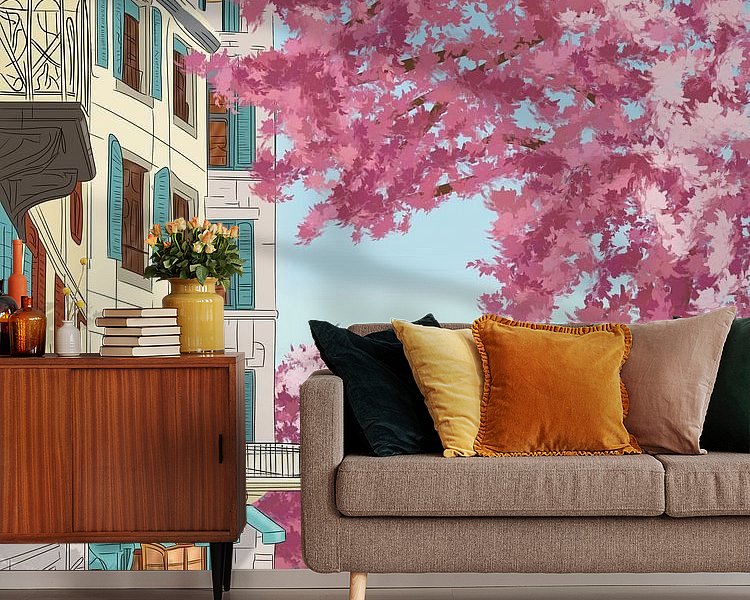 Voorbeeld van het werk in een kamer