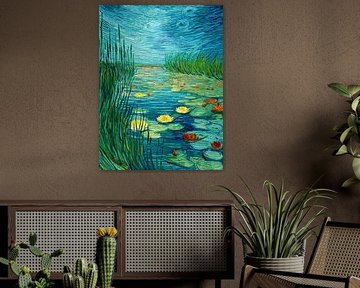 Seerosenteich unter Sternenhimmel von May