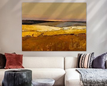 Quiet Horizon in warmen Erdtönen von Mellow Art