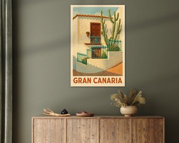 GRAN CANARIA - House with cactus and balcony