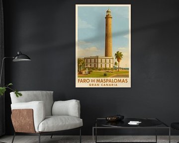 FARO DE MASPALOMAS - Lighthouse under palm trees