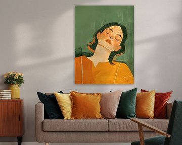 Leises Blühen in grüner Stille von Mosaic Dialogue