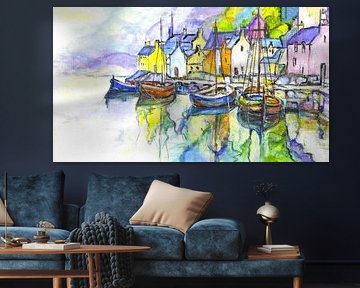 Der kleine Hafen in Portugal.