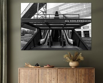 Escalator Zollverein black and white by Roland Kemp