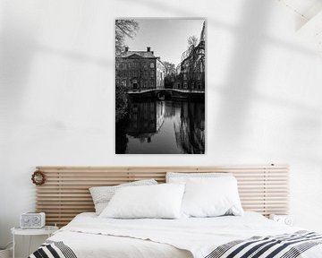 Blick auf die Brücke von der Brücke aus Schwarz und weiß von Shaquille Maarschalkerweerd