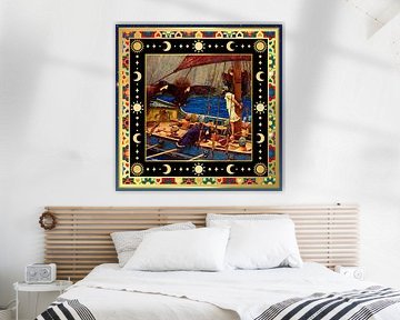 S.F. Remastered Version of Ulysses and the Sirens by John William Waterhouse by Silver Fox Art Decor