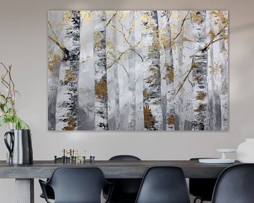 Birke mit goldenen Blättern von Lauren Wilde