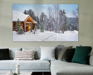 Blockhaus im Schnee von Nancy Pauwels Photo