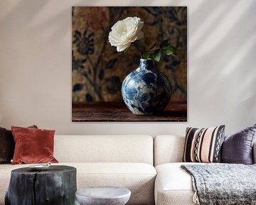 Stilleben mit Rose von Vlindertuin-Art