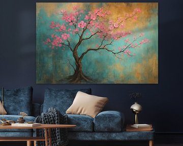 Arbre ornemental avec fleurs roses sur Imperial Art House
