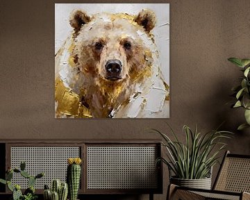 Bear of Serenity - Grizzlybär 1 von Johannas Art Creations