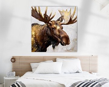 The Golden Moose - Elch 1 von Johannas Art Creations