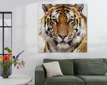 Gilded Stripes - Tiger 1 von Johannas Art Creations