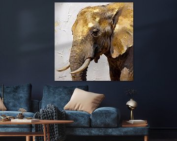 The Golden Colossus - Elefant 2 von Johannas Art Creations
