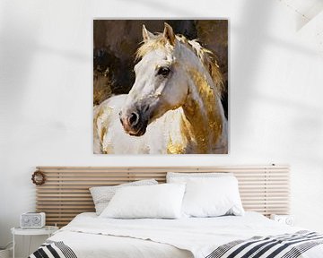 The Golden Stallion - Wild Mustang 2 von Johannas Art Creations