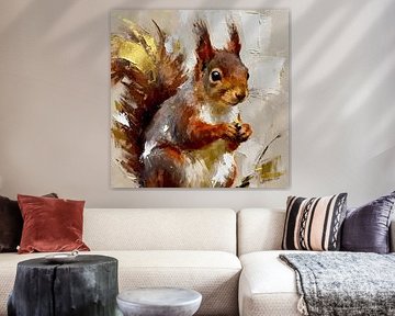 Furry Elegance - Eekhoorn 2 van Johannas Art Creations
