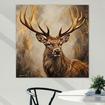 Gilded Antlers - Cerf 2 sur Johannas Art Creations