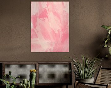 Abstrakte Malerei in Rosa