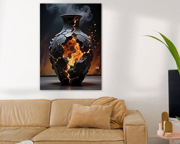 Surreal Vase Sculpture – Artistic Interior Home Accent