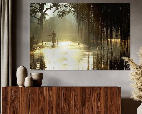 Voorbeeld van het werk in een kamer