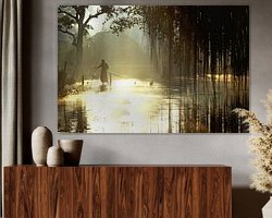 Voorbeeld van het werk in een kamer