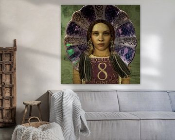 Pop-Art Schönheit Holland Parlemur Stempel