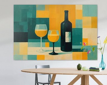 Bouteille de vin avec surfaces modernes sur Art & Soul Creations