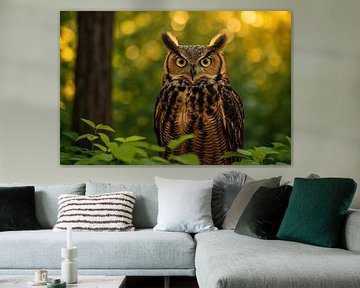 Hibou entre le vert et le clair sur Art & Soul Creations