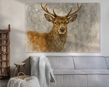 Cerf royal avec bois sur Imperial Art House