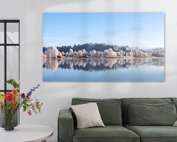 Frosty Day at Weissensee in Bavaria Allgaeu Germany with great sunny Winter Vibes High quality photo von Sebastian Czech