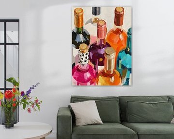 Ausdrucksstarkes Weinflaschen-Stillleben von Gypsy Galleria