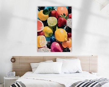 Buntes Früchtestillleben in Hülle und Fülle von Gypsy Galleria