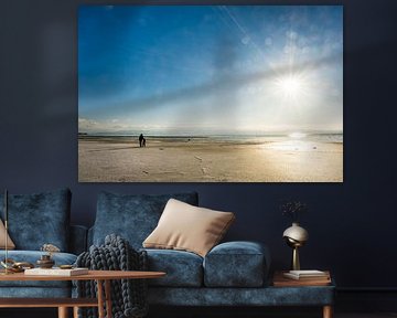 Solitaire sur la plage du lac de Constance sur Dieter Walther