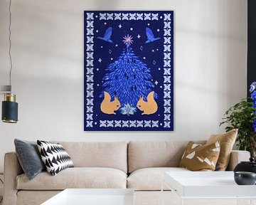 Écureuils d'hiver folkloriques sur Aliya Putrus