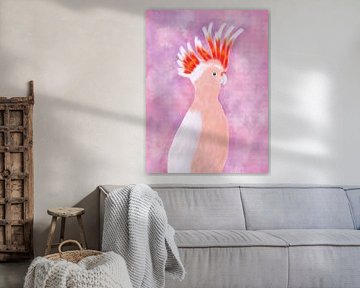 Pink Cocatoo Bird by Aliya Putrus