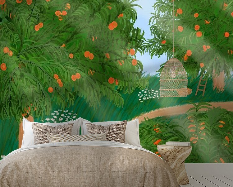 Voorbeeld van het werk in een kamer