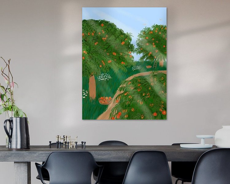 Voorbeeld van het werk in een kamer