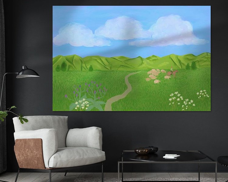 Example of the artwork in a room