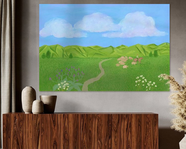 Example of the artwork in a room