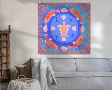 Sea Turtle Mandala by Aliya Putrus