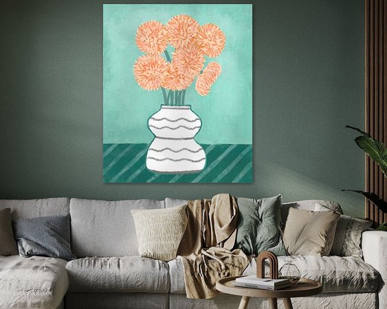 Voorbeeld van het werk in een kamer