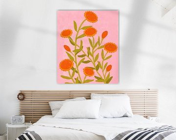 Leuchtend orangefarbene Blumen von Aliya Putrus