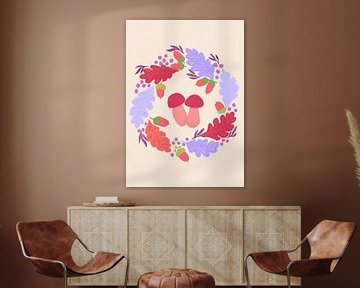 Autumn leaves and shrooms by Aliya Putrus