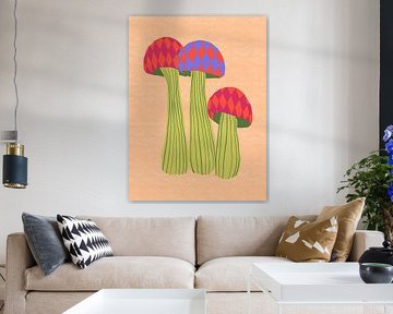 Harlequin Mushrooms by Aliya Putrus