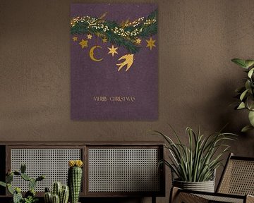 Weihnachtliches altes Spielzeug an Weihnachtsbaumzweigen von NKTN