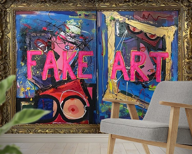 Voorbeeld van het werk in een kamer